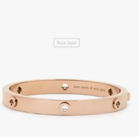 Kate Spade Spot The Spade Rose Gold Bangle Bracelet NWT - Picture 1 of 14